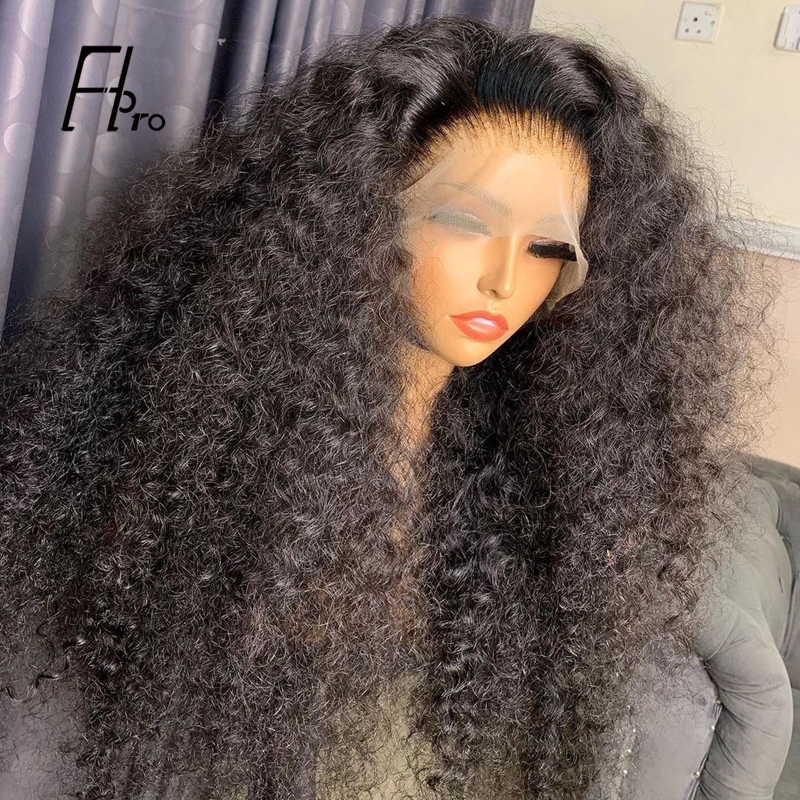 13x6 HD Lace Wig Front Lace Wig Curly Natural Color Virgin Hair Wigs